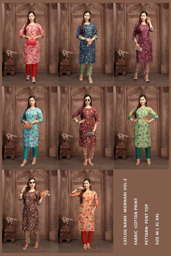 Fashion Talk Morni 2 Ethnic Wear Cotton Printed Kurtis With Bottom Collection

